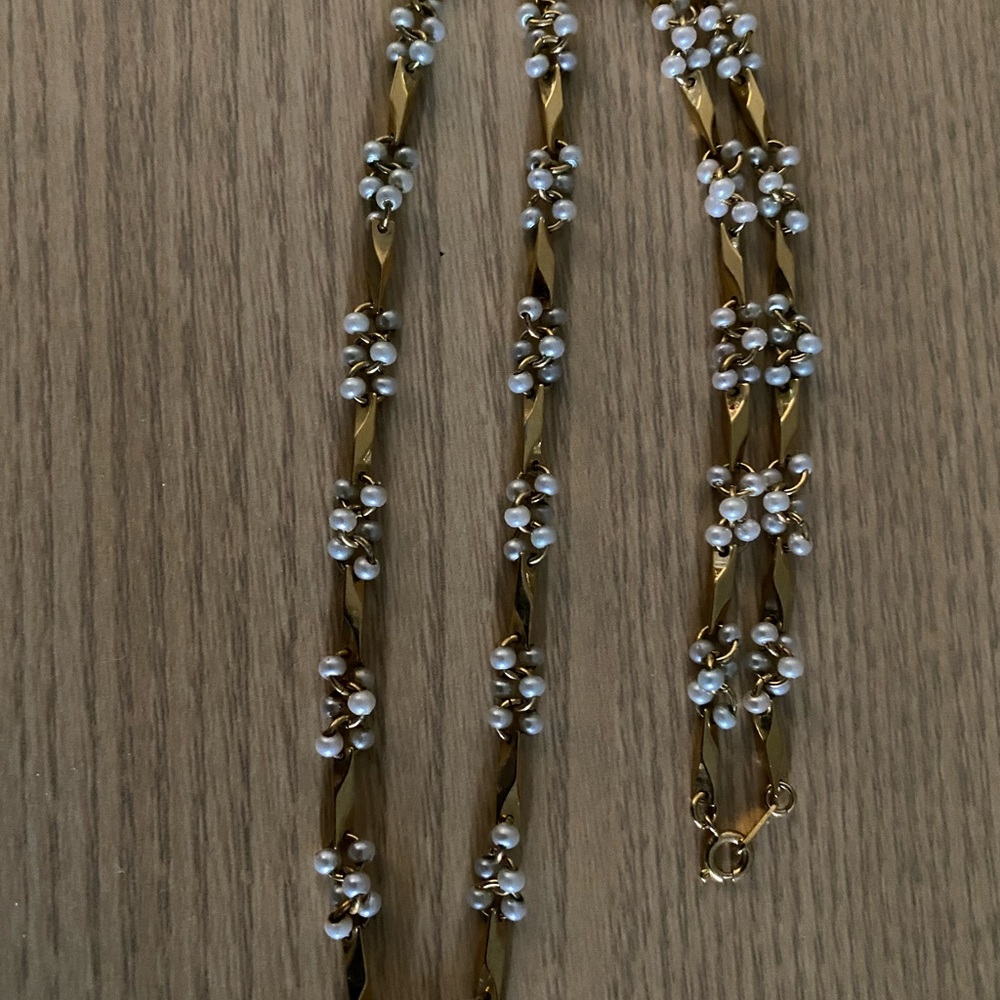 16 inch small white beaded necklace